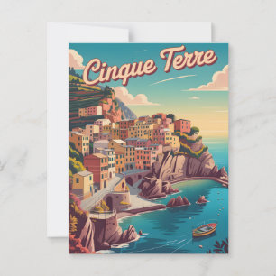 Cinque Terre-vintage Briefkaart