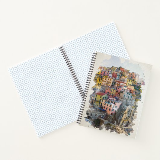 Cinque Terre Waterverf Art Notitieboek (Binnen)