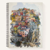 Cinque Terre Waterverf Art Notitieboek (Voorkant)