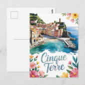 Cinque Terre-waterverf Briefkaart (Voorkant / Achterkant)