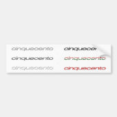 cinquecento witte decalen bumpersticker (Voorkant)