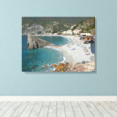 Cinqueterre Monterosso uitzicht canvas print (Insitu (Houten vloer))