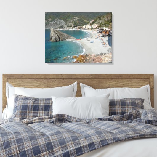 Cinqueterre Monterosso uitzicht canvas print (Insitu (Slaapkamer))