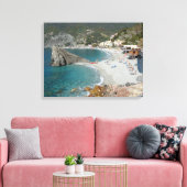 Cinqueterre Monterosso uitzicht canvas print (Insitu (Woonkamer))