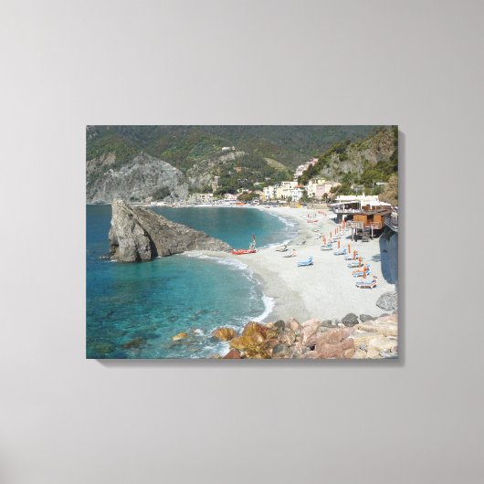 Cinqueterre Monterosso uitzicht canvas print (Voorkant)