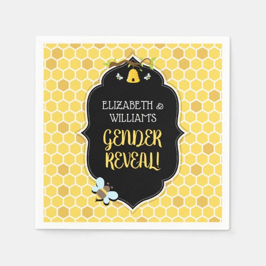 Cinsiyet Açıklaması Bebek Duşesi Arı Temalı Servet (Voorkant)