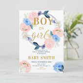 Cinsiyet Açıklaması Erkek veya Kız davetiyesi Kaart (Staand voorkant)