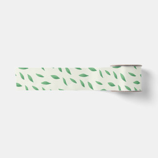Cinta con diseño de hojas verdes satijnen lint