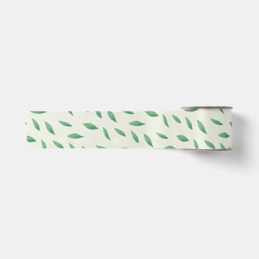 Cinta con diseño de hojas verdes satijnen lint (Voorkant)