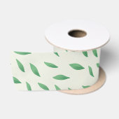 Cinta con diseño de hojas verdes satijnen lint (Spoel)