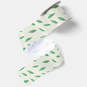 Cinta con diseño de hojas verdes satijnen lint (Achterkant)