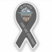 Cinta de luto valencia dana lint sticker (Voorkant)