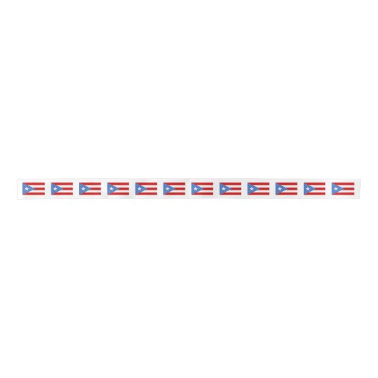 Cinta: Puerto Rico Flag Satijnen Lint (Voorkant)