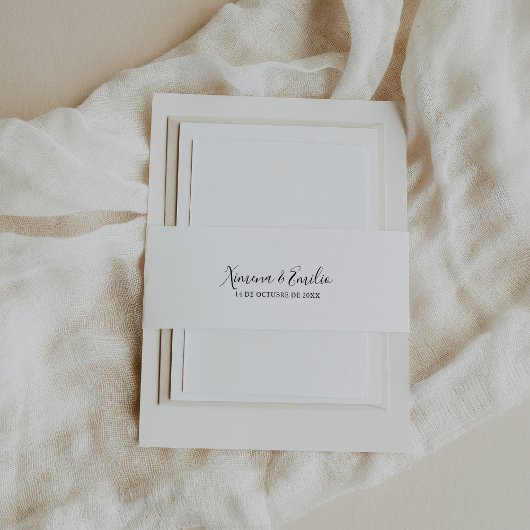 Cintas Para Invitaciones de Boda Española Uitnodigingen Wikkel