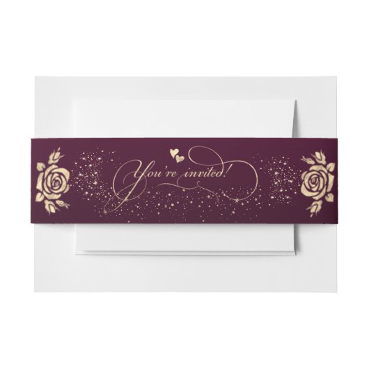 Cintas para invitaciones estás invitado uitnodigingen wikkel (Voorkant Voorbeeld)