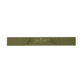 Cintas para invitaciones verde con mariposas uitnodigingen wikkel (Vlak)