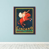 "Cinzano Vermouth Torino" Canvas Afdruk (Insitu (Houten vloer))