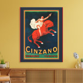 "Cinzano Vermouth Torino" Canvas Afdruk (Insitu (Woonkamer))