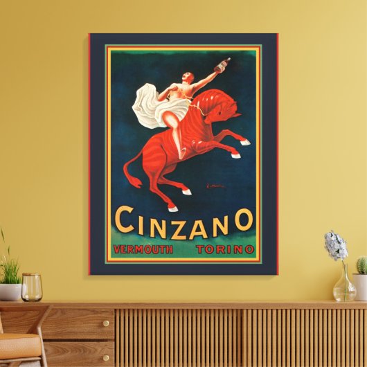 "Cinzano Vermouth Torino" Canvas Afdruk (Insitu (Woonkamer))