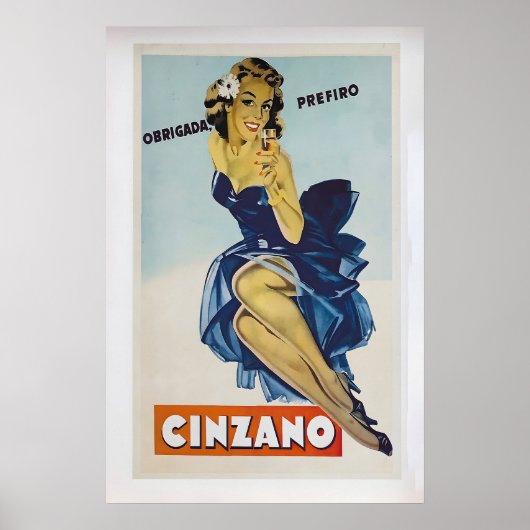 Cinzano Vintage Advertising Poster 1 (Voorkant)