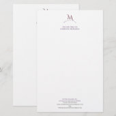 Cinzel Monogram Bedrijfsbriefpapier Briefpapier (Voorkant / Achterkant)