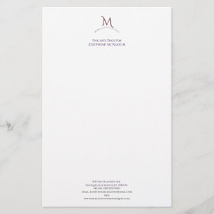 Cinzel Monogram Business Stationery Briefpapier