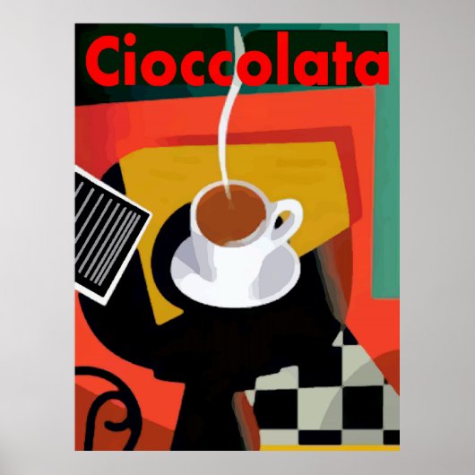 Cioccolata, Italiaanse warme chocolade Poster (Voorkant)