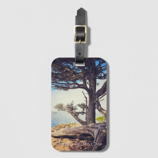 Cipres aan zee bagagelabel (Voorkant (verticaal))