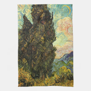 Cipressen door Vincent van Gogh Theedoek