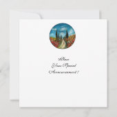 CIpressen EN KLAPROZEN IN TUSCANJE, rood blauw Kaart (Achterkant)