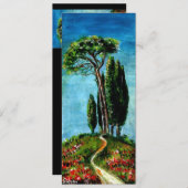 CIpressen EN MIDDELLANDSE DENNEN IN TUSCANJE Kaart (Voorkant / Achterkant)