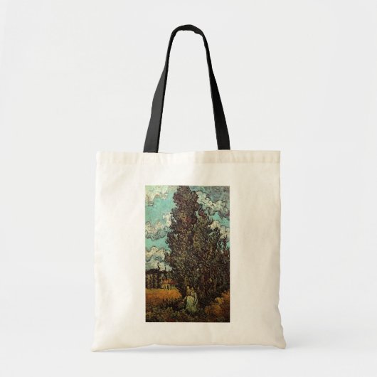 Cipressen en Twee Vrouwen van Vincent van Gogh Tote Bag (Voorkant)