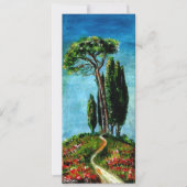 CIpressenbomen en mediterrane dennen in Toscane Kaart (Voorkant)