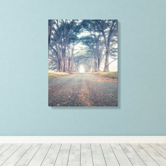 cipresstunnel canvas afdruk (Insitu (Houten vloer))