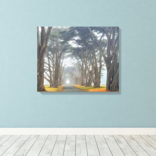 cipresstunnel canvas afdruk (Insitu (Houten vloer))