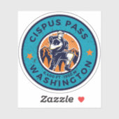 Cipus-pas wandelen wandelend Washington alpiene pr Sticker (Vel)