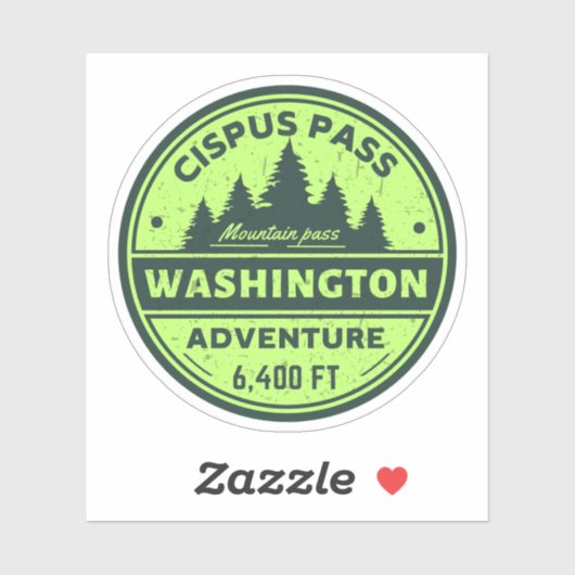 Cipus-pas wandelen Washington alpiene routes Sticker (Vel)