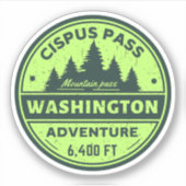 Cipus-pas wandelen Washington alpiene routes Sticker (Voorkant)