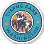 Cipus Pass Wandelen Washington Alpine Trials Sticker (Voorkant)