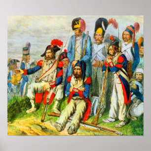circa 1796 soldaten van Napoleon Poster
