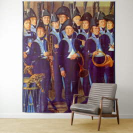 Circa 1800 Europese muzikanten drukken hun papiere Wandkleed