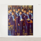 Circa 1800 Europese muzikanten drukken hun papiere Wandkleed (Voorkant)