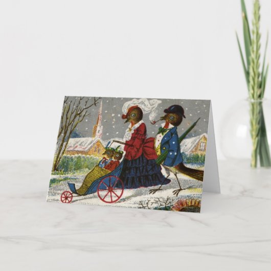 Circa 1870: De familie van Robin neemt een Feestdagen Kaart (Voorkant)