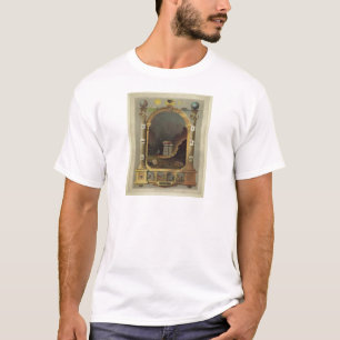 Circa 1872 Masonic Chart Lithography Print Afbeeld T-shirt