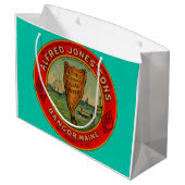 circa 1900 Alfred Jones Sons Finnan Haddie etiket Groot Cadeauzakje (Achterkant Gekanteld)