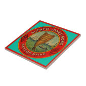 circa 1900 Alfred Jones Sons Finnan Haddie etiket Tegeltje (Zijkant)