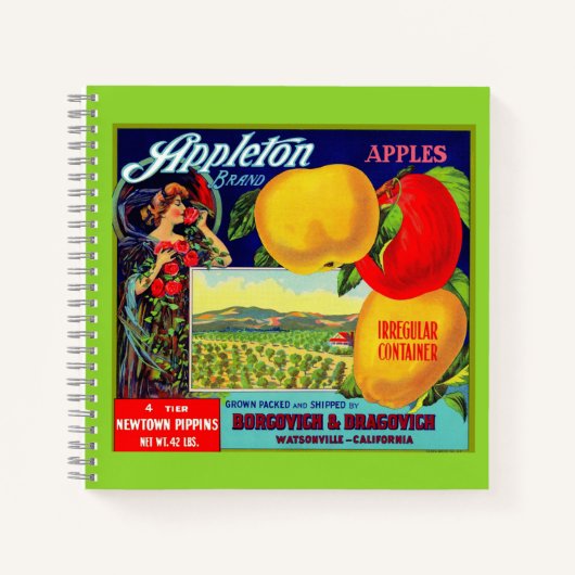circa 1900 Appleton Apples Notitieboek (Voorkant)