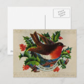 Circa 1900: Een traditionele kerstrover Feestdagenkaart (Voorkant / Achterkant)