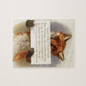 Circa 1900: een vos bevat een kerstblad legpuzzel (Horizontaal)
