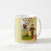 circa 1900 Het voederen van kippen Koffiemok (Voorkant rechts)